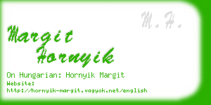 margit hornyik business card